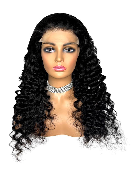 5x5 Lace Front Wig Raw Deep Wave Hair