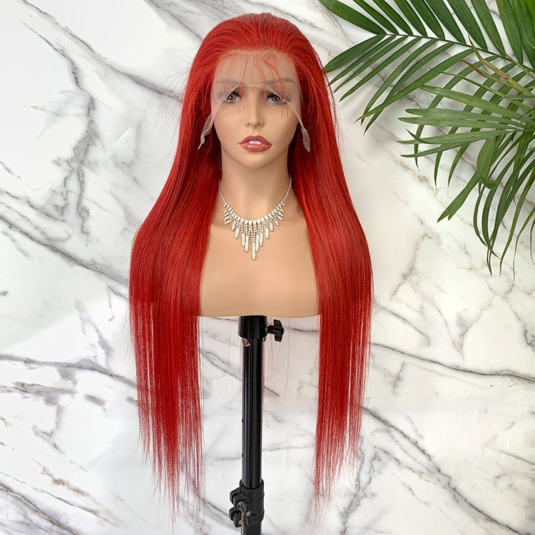 Red Lace Front Wig 13x4