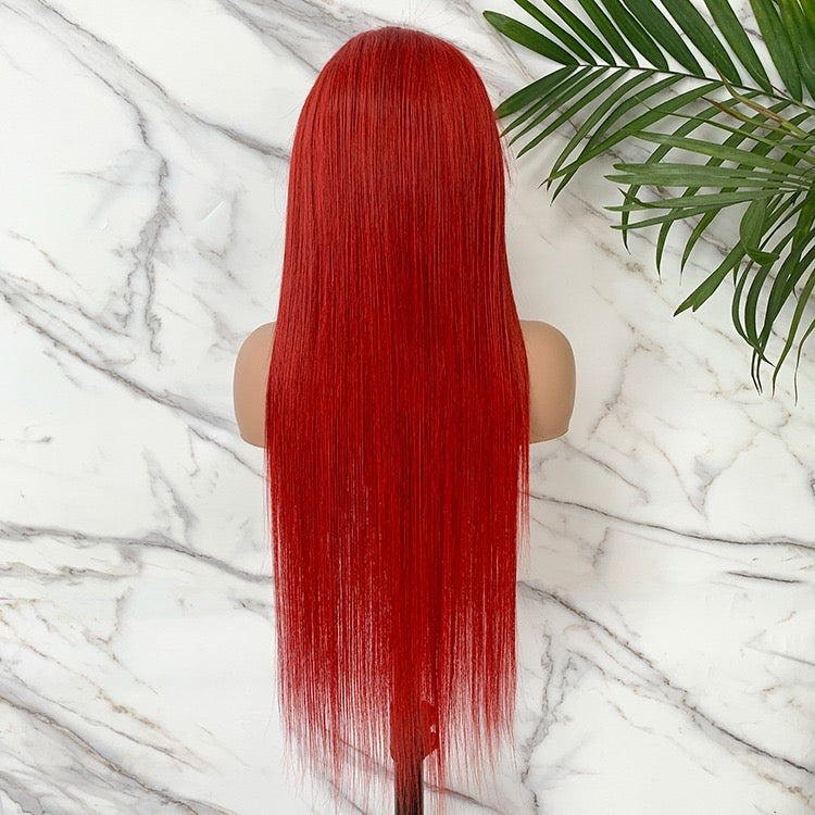 Red Lace Front Wig 13x4